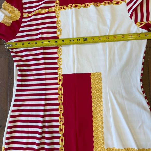 j.mclaughlin Sophia Sheath Dress XL Nautical Chain Preppy Red And White NWT - Picture 12 of 12